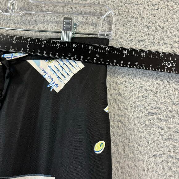 90s Novelty Pant Medium Artsy Ecclectic Retro AOP Wide Leg Crop Holly Lane VTG - Picture 10 of 15